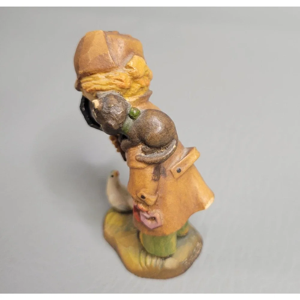 Vtg Anri Ferrandiz Wooden Figurines The Prayer Girl Flowers Summertime Inspector